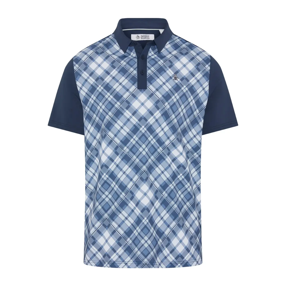 OP 50s Block Madras Plaid Polo