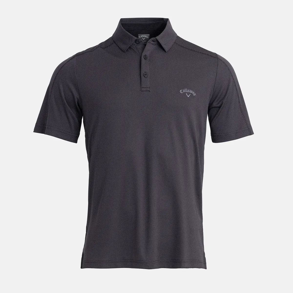 Ss 2 Color Jacquard Polo Svart