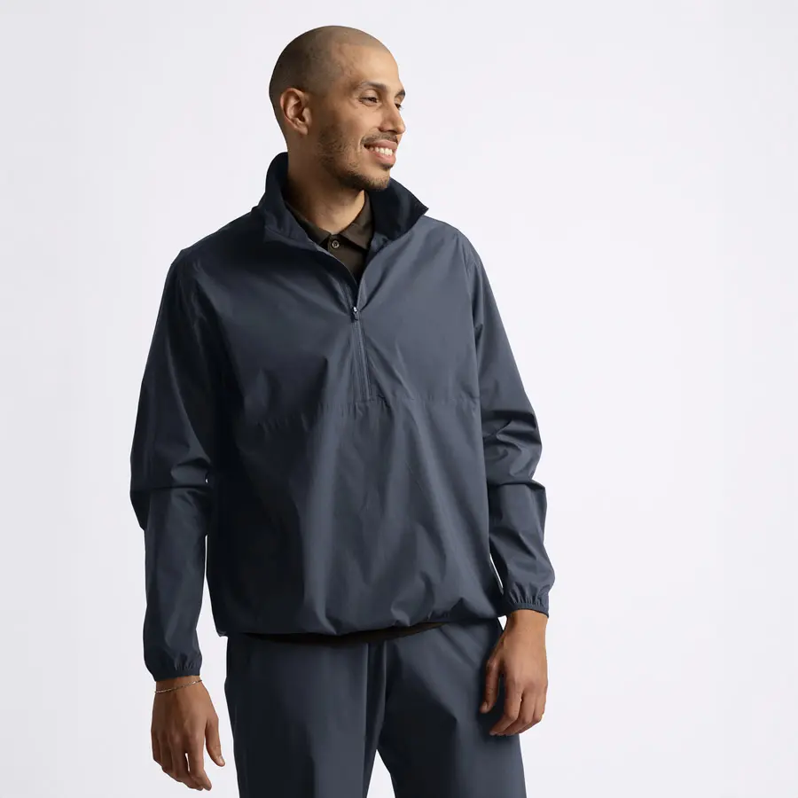 M Essex Windbreaker 1/4 Zip Blå