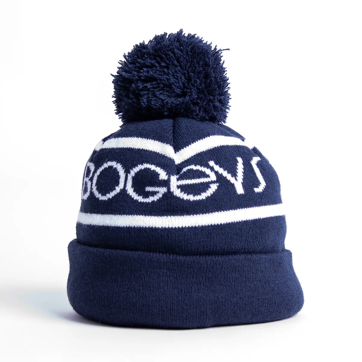 Bobble Hat Blå Hvit