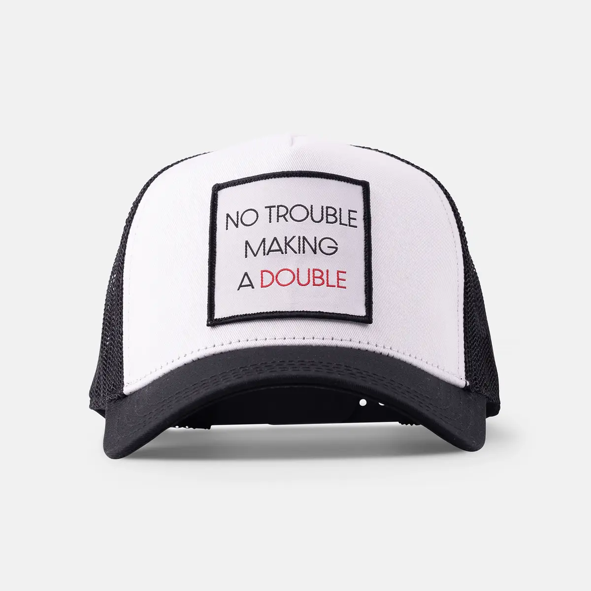 Trucker No Trouble Making a Double Hvit Svart