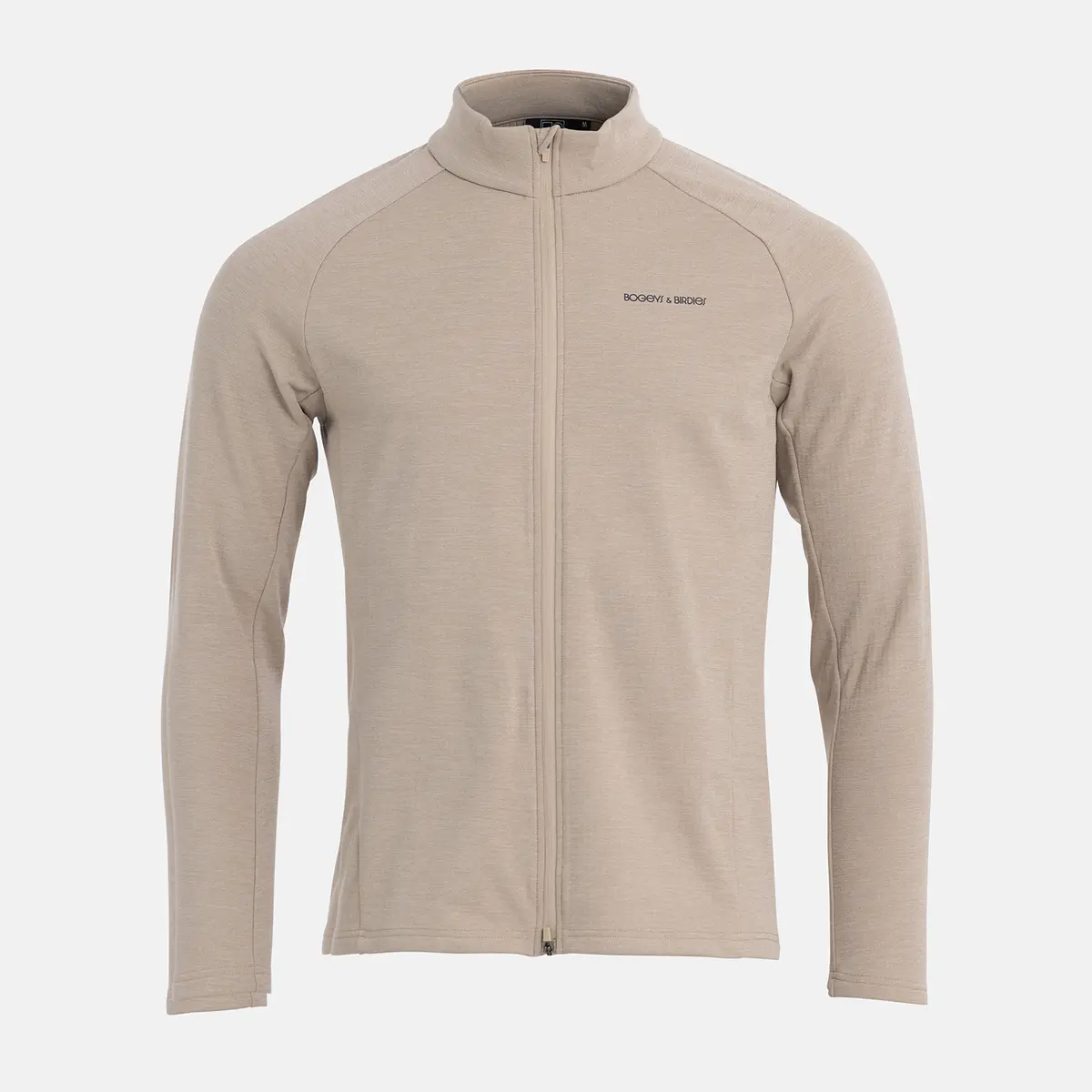 M Mid Layer Waffle Full-Zip Beige