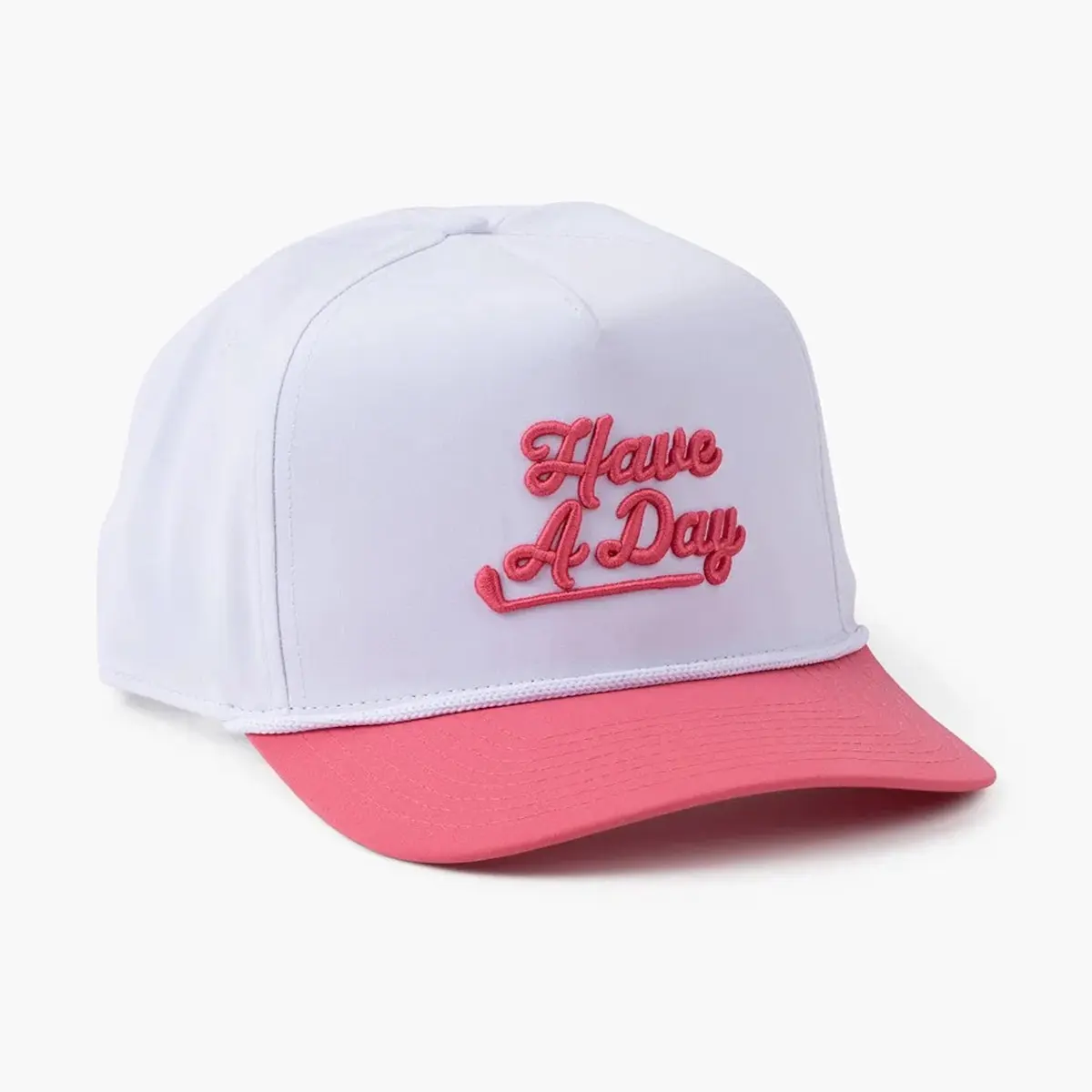 Have A Day Rope Hat Hvit Rosa