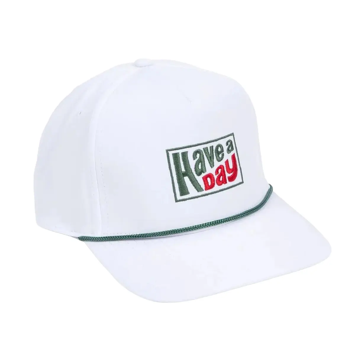 Have A Day Retro Rope Hat Hvit