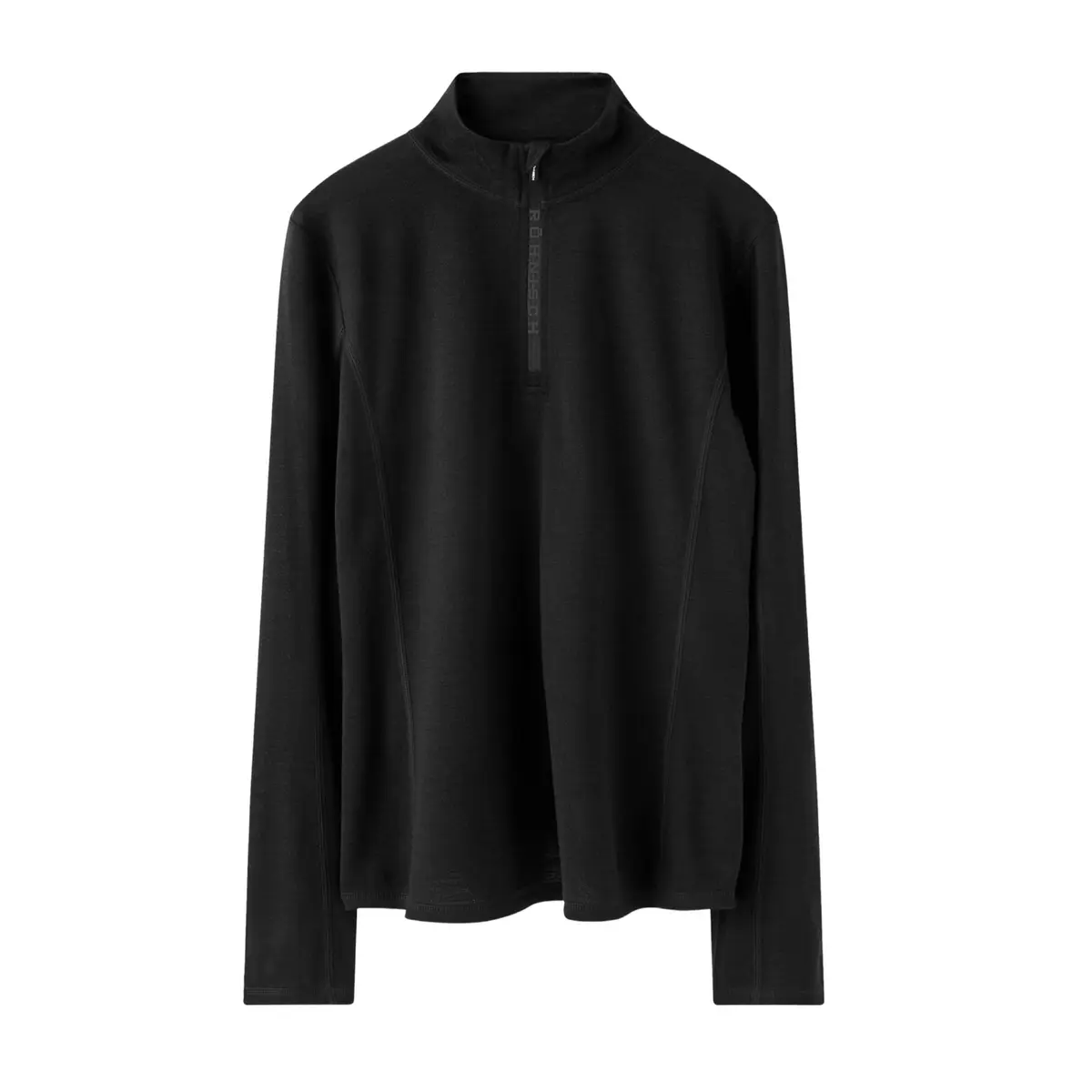 Merino Wool Half Zip Svart