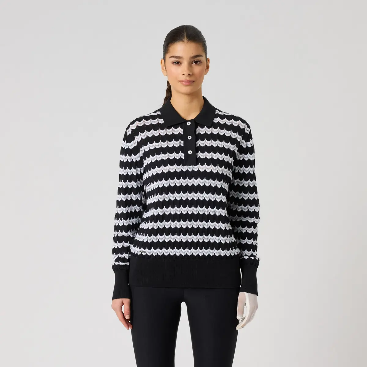 Wave Knit Ls Svart