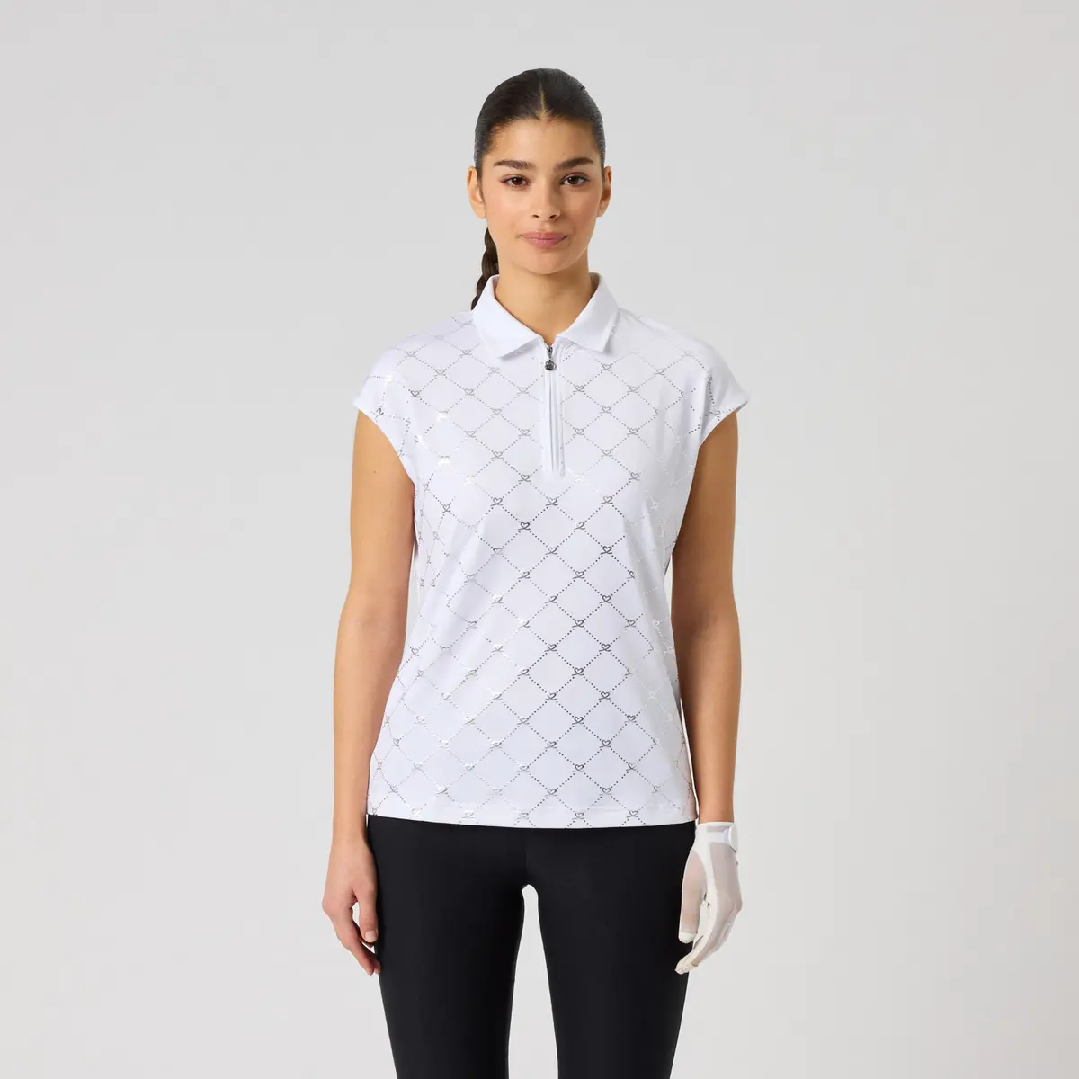 Foil Print Cap S Shirt Hvit