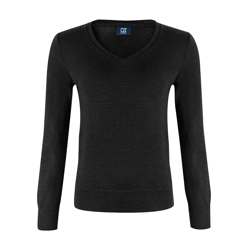 Vernon V-Neck Merino Svart