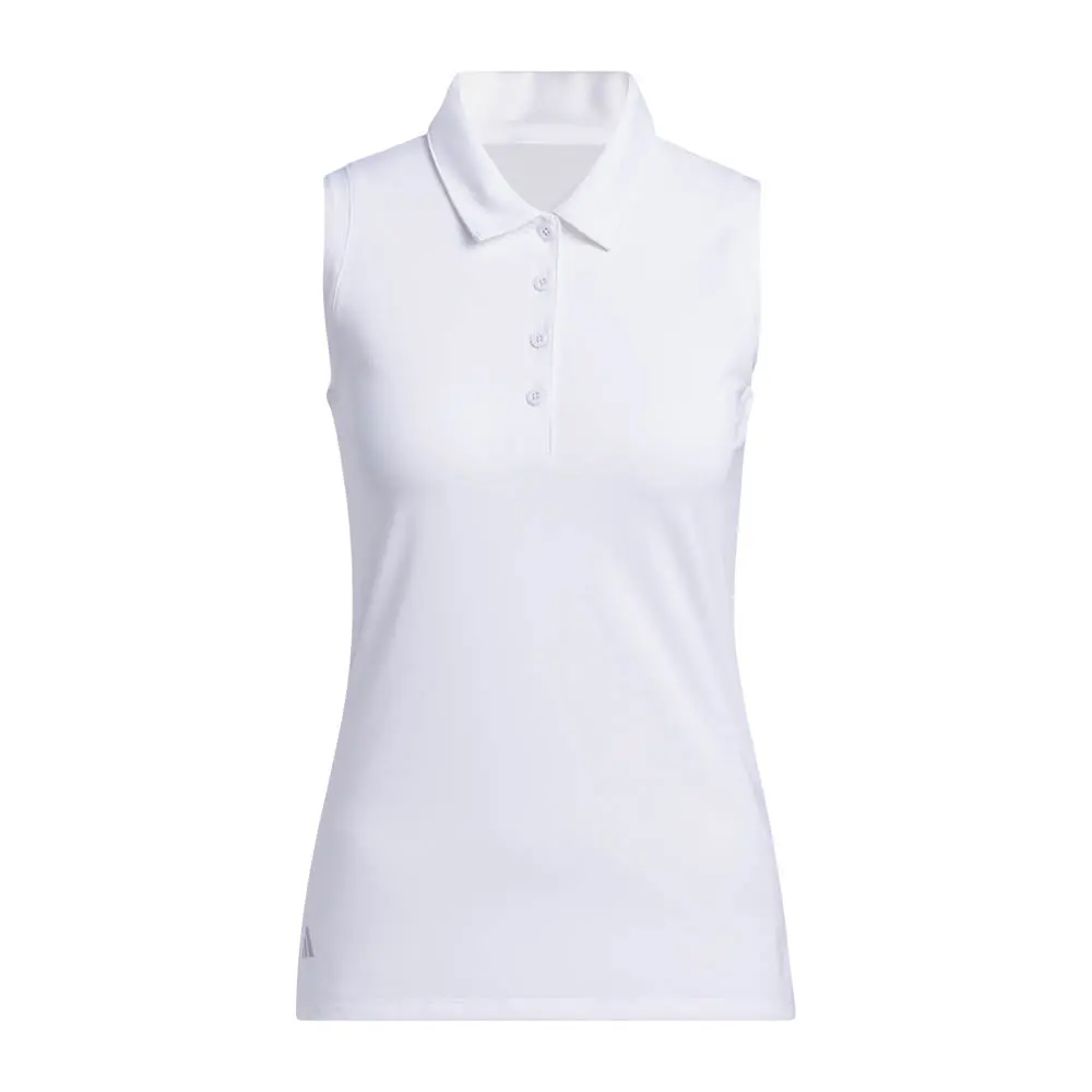 W Ultimate Solid Sleeveless Polo Shirt Hvit