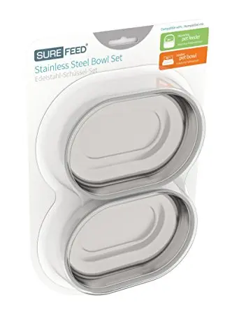 SureFeed fôrskål i rustfritt stål, 2 pk.