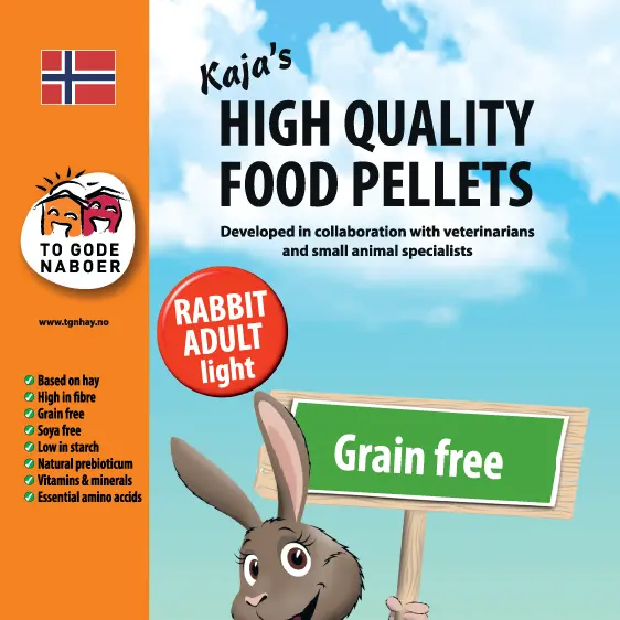 Kaninpellets Kaja`s Kanin Light/Adult 2Kg To Gode Naboer
