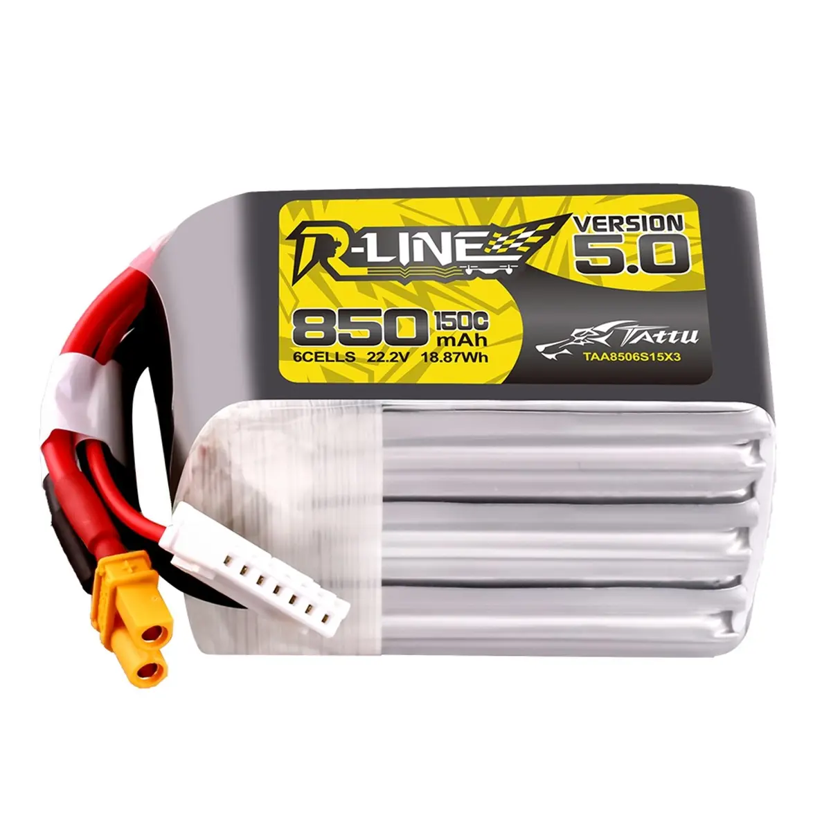 6s 850mAh -150C- Gens Ace Tattu R-Line 5.0 XT30