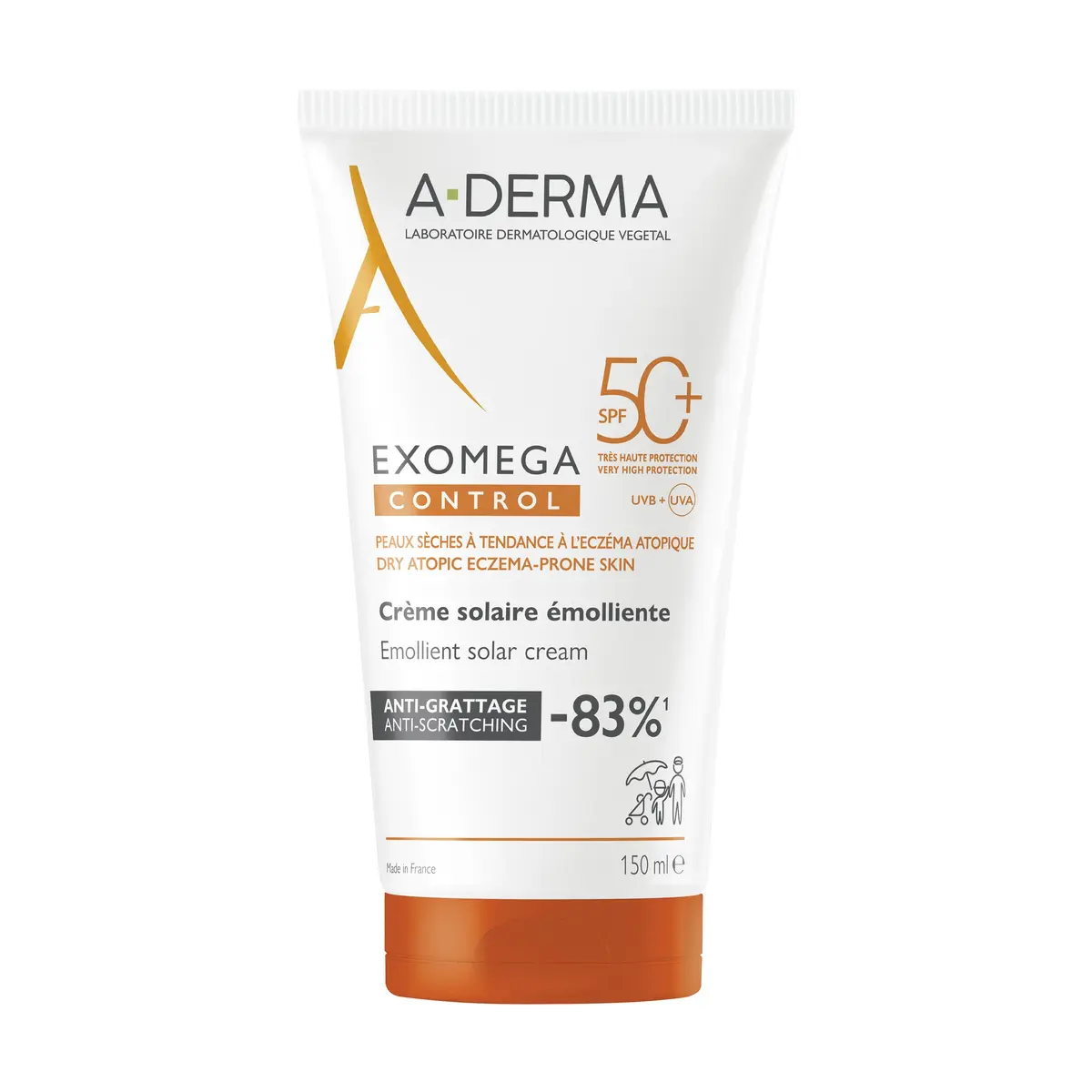 A-Derma Exomega Control SPF50+, 150 ml