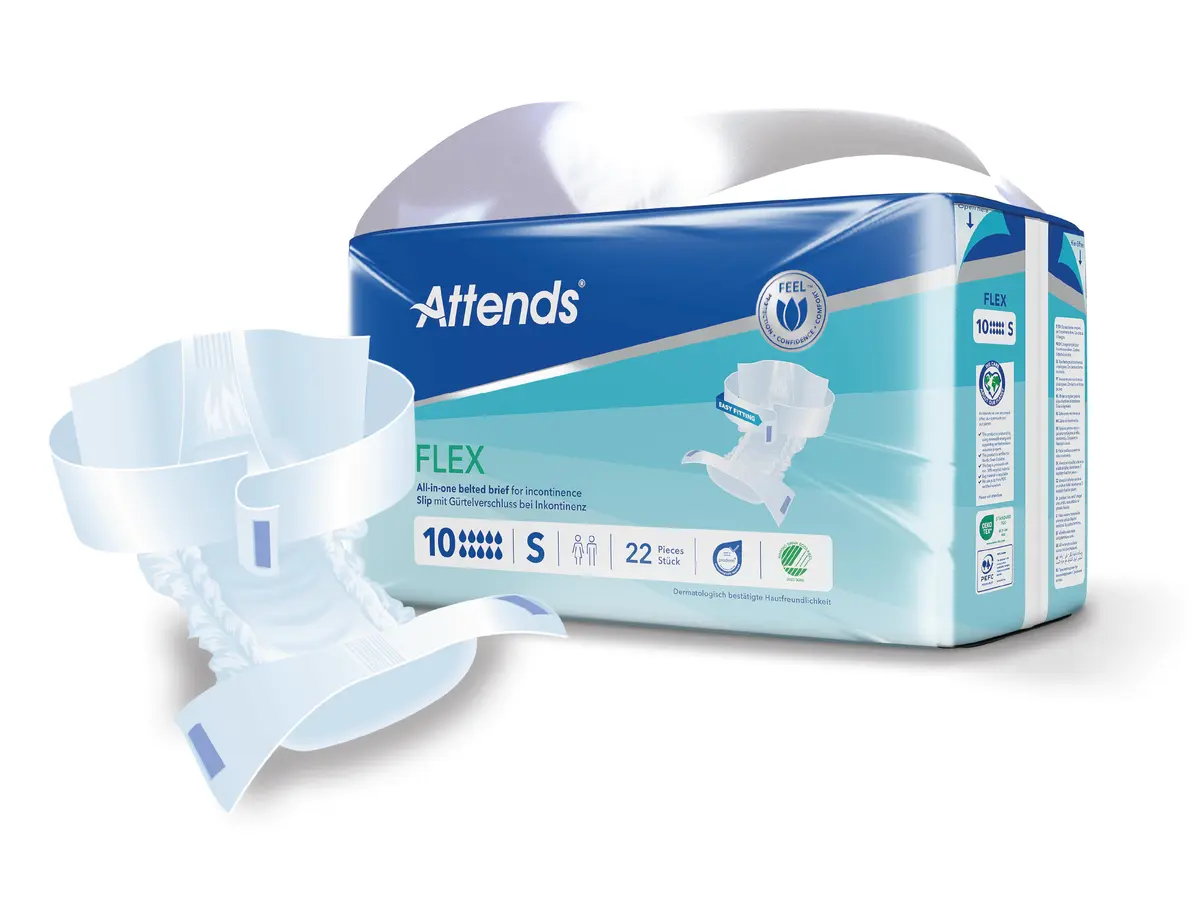 Attends Flex 10, Small, 22 stk.