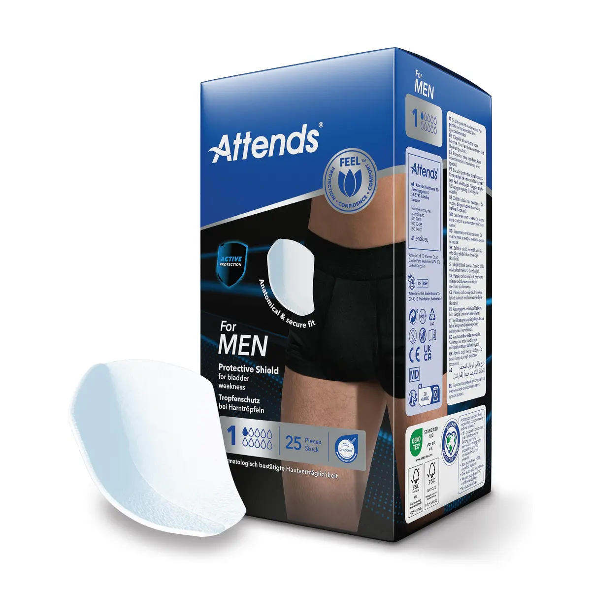 Attends For menn 1, 25 stk.