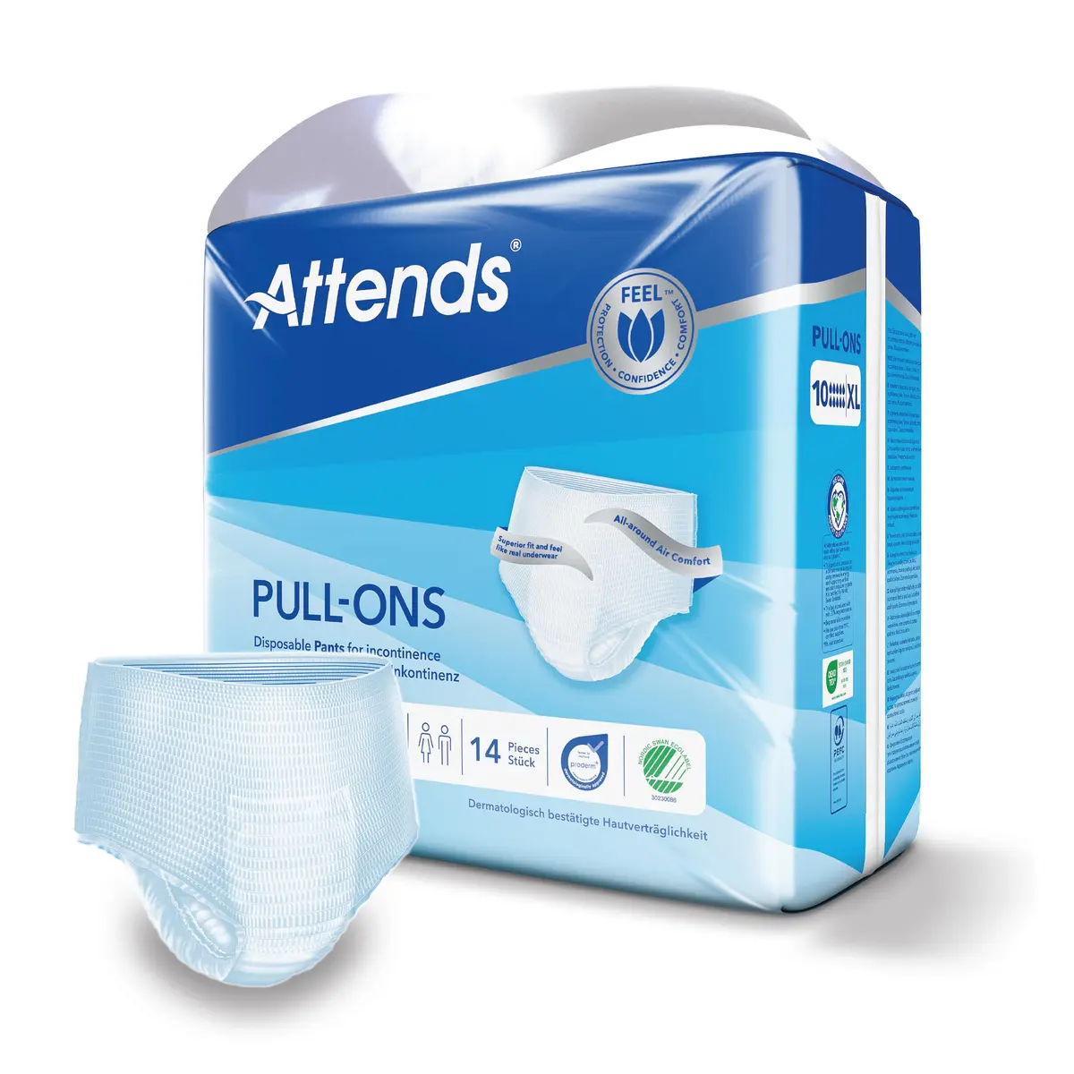 Attends Pull-Ons 10 buksebleie, X-Large, 14 stk.