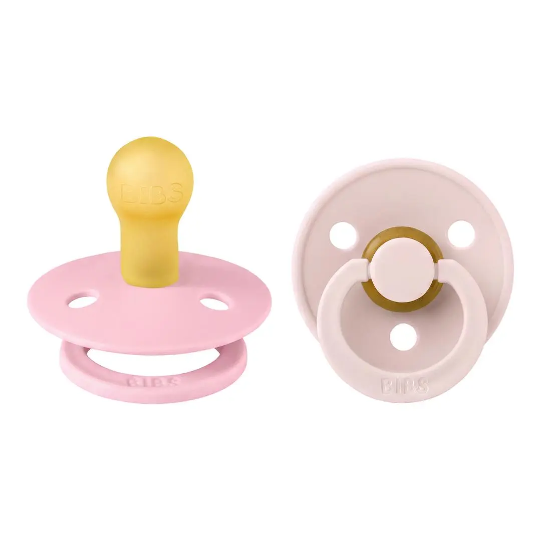 BIBS Colour Latex Smokk Str. 1, 0-6 mnd, petal/baby pink, 2 stk.