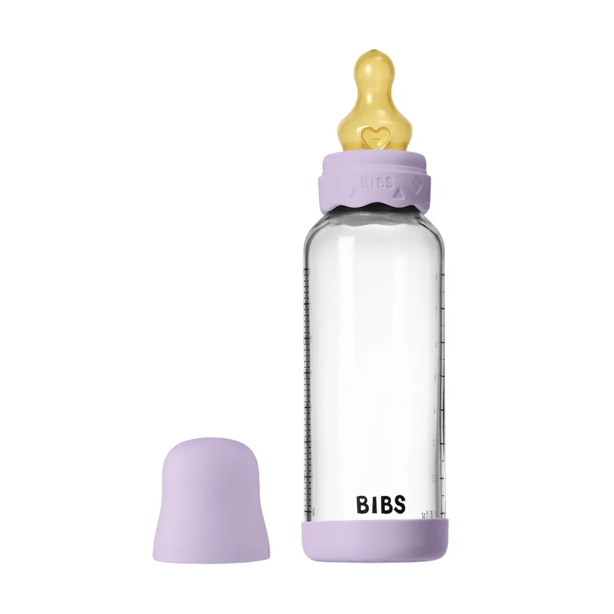 BIBS Tåteflaske i glass, Violet sky, 240 ml