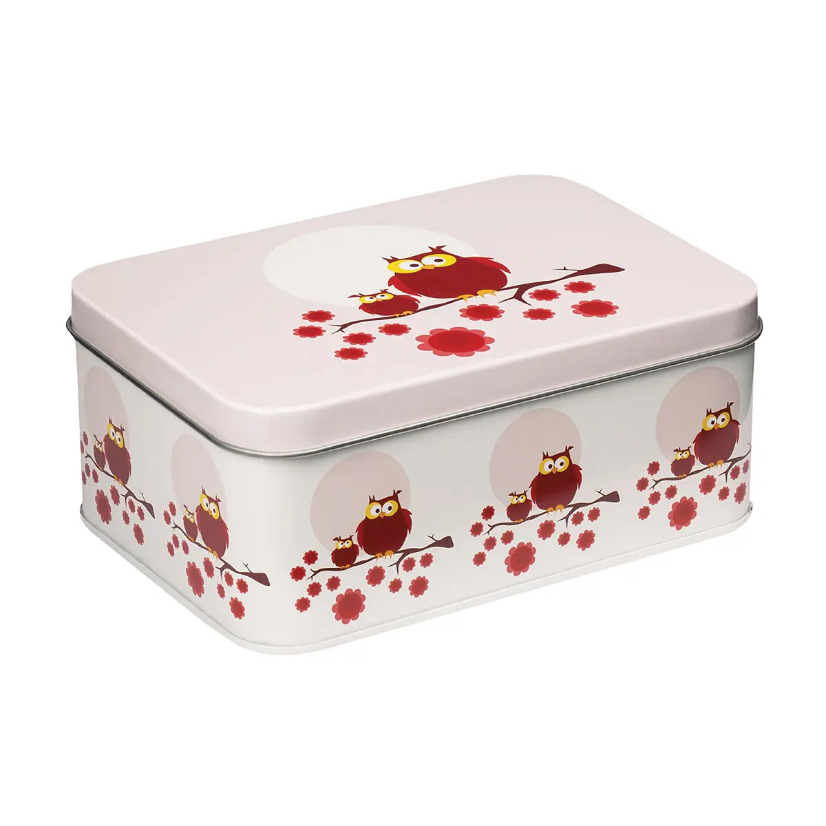 Blafre Matboks i metall, Rosa/hvit, 1 stk.