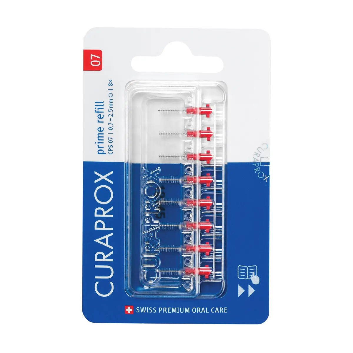 Curaprox Mellomromsbørste Refill, 0,5 mm / 2,5 mm, 8 stk.