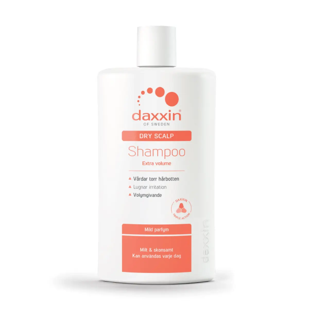 Daxxin Shampoo mot tørr hodebunn og for ekstra volum m/p, 250 ml