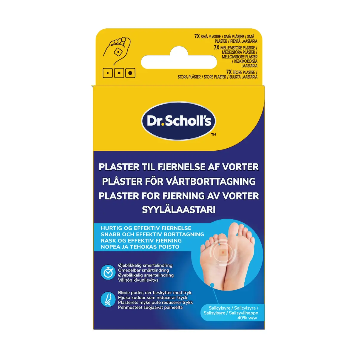 Dr. Scholl´s Plaster for fjerning av vorter, 21 stk.