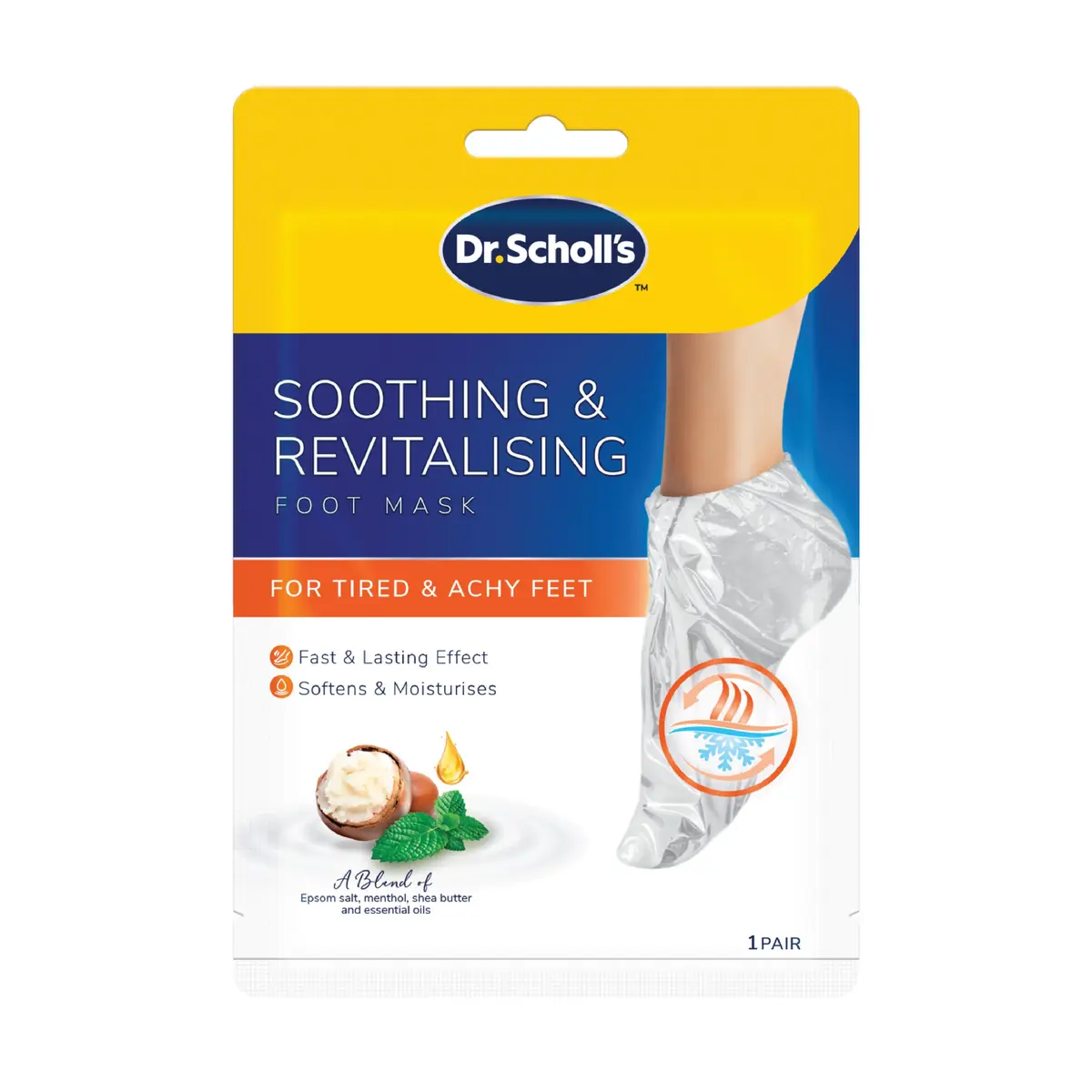 Dr. Scholl´s Soothing & Revitalising Foot Mask, 1 par