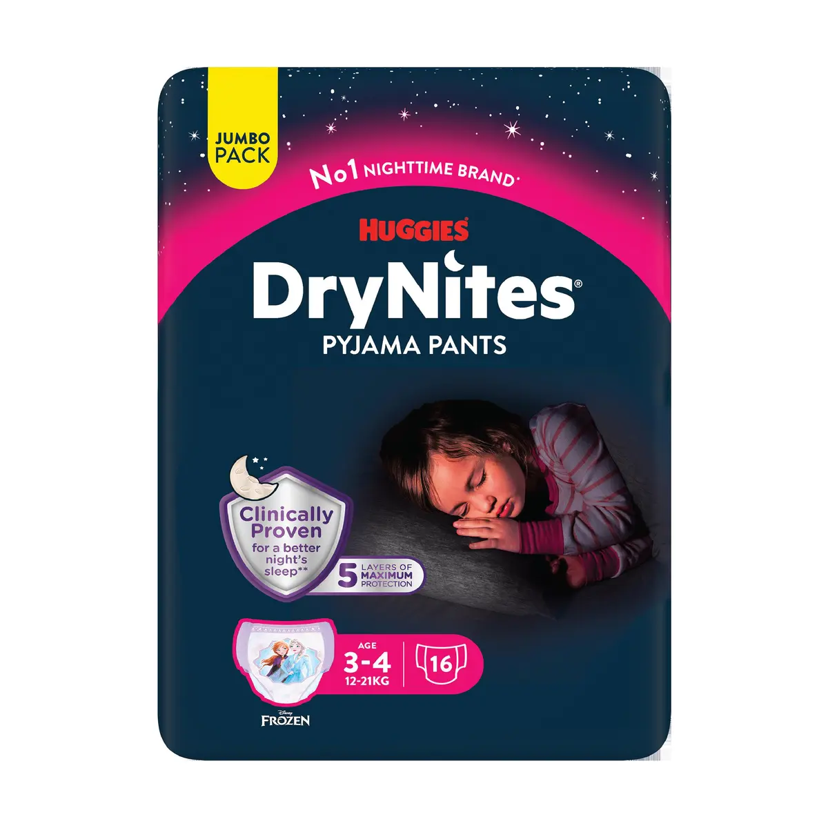 DryNites Bleie jente 3-4 år, 16 stk.