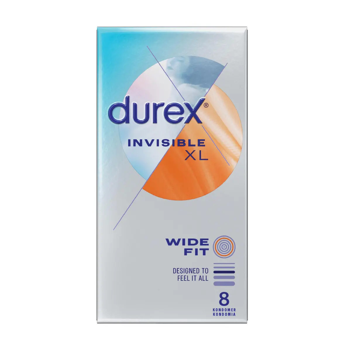 Durex Invisible XL Kondomer, 8 stk.