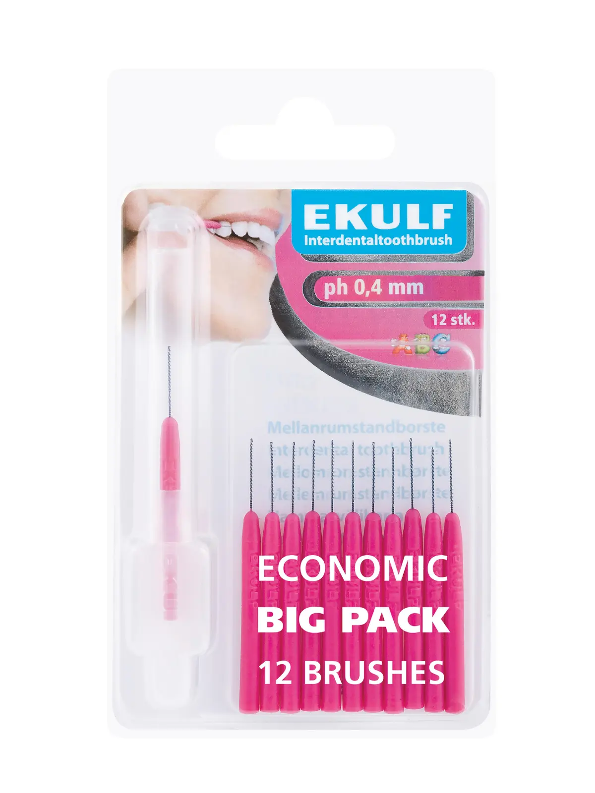 Ekulf pH Mellomromsbørste, 0,4 mm, 12 stk.