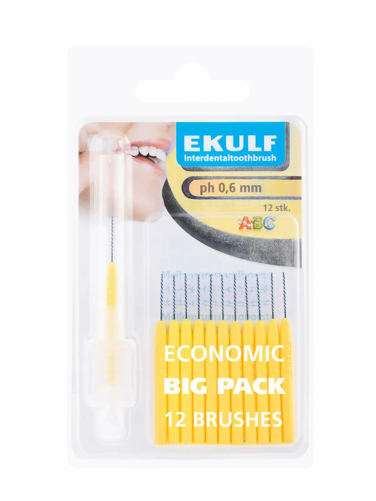 Ekulf pH Mellomromsbørste, 0,6 mm, 12 stk.
