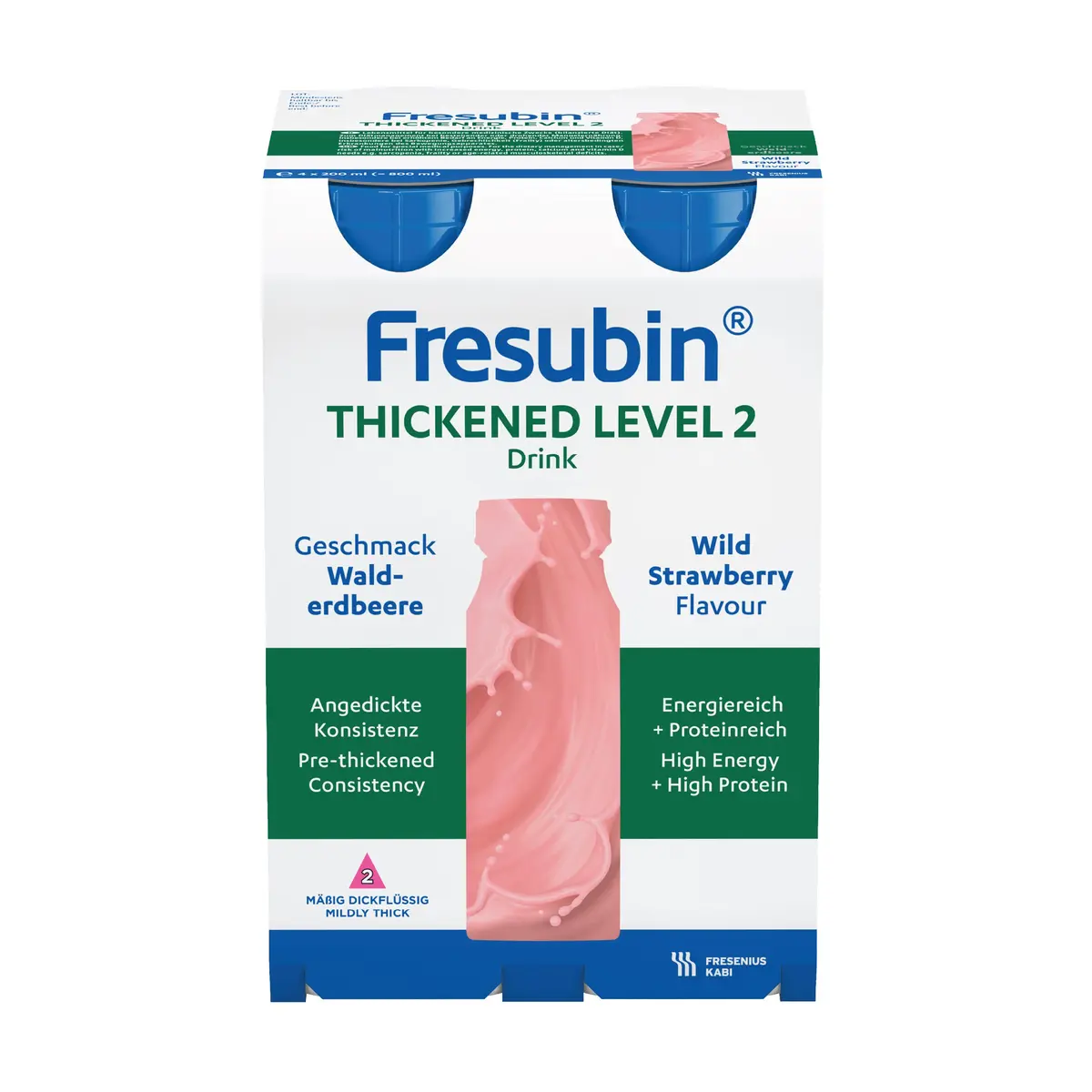 Fresubin Thickened Level 2 Næringsdrikk, Markjordbær, 4x200 ml