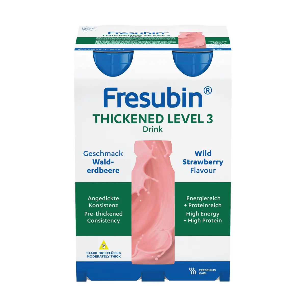 Fresubin Thickened Level 3 Næringsdrikk, Markjordbær, 4x200 ml