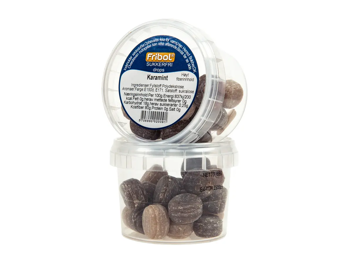 Fribol Sukkerfri Drops Karamint, 65 g