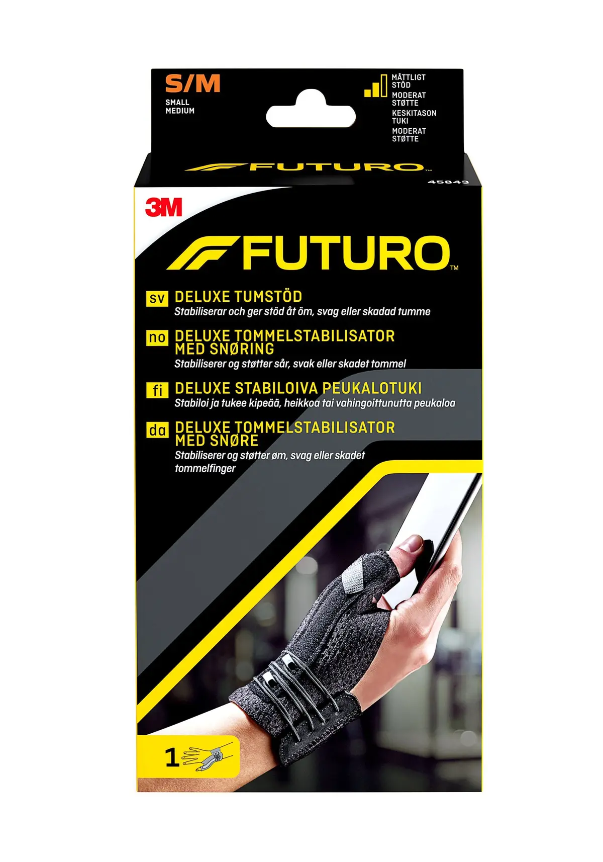 Futuro Deluxe Tommel, sort, Small/Medium, sort,1 stk.