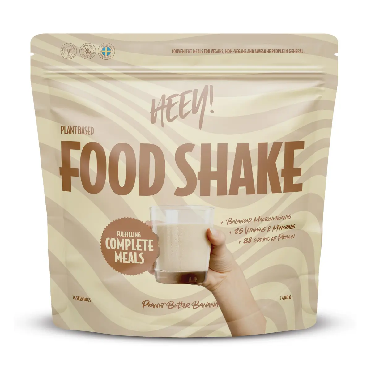 Heey! Vegansk Food Shake, Peanut Butter Banana, 1,4 kg