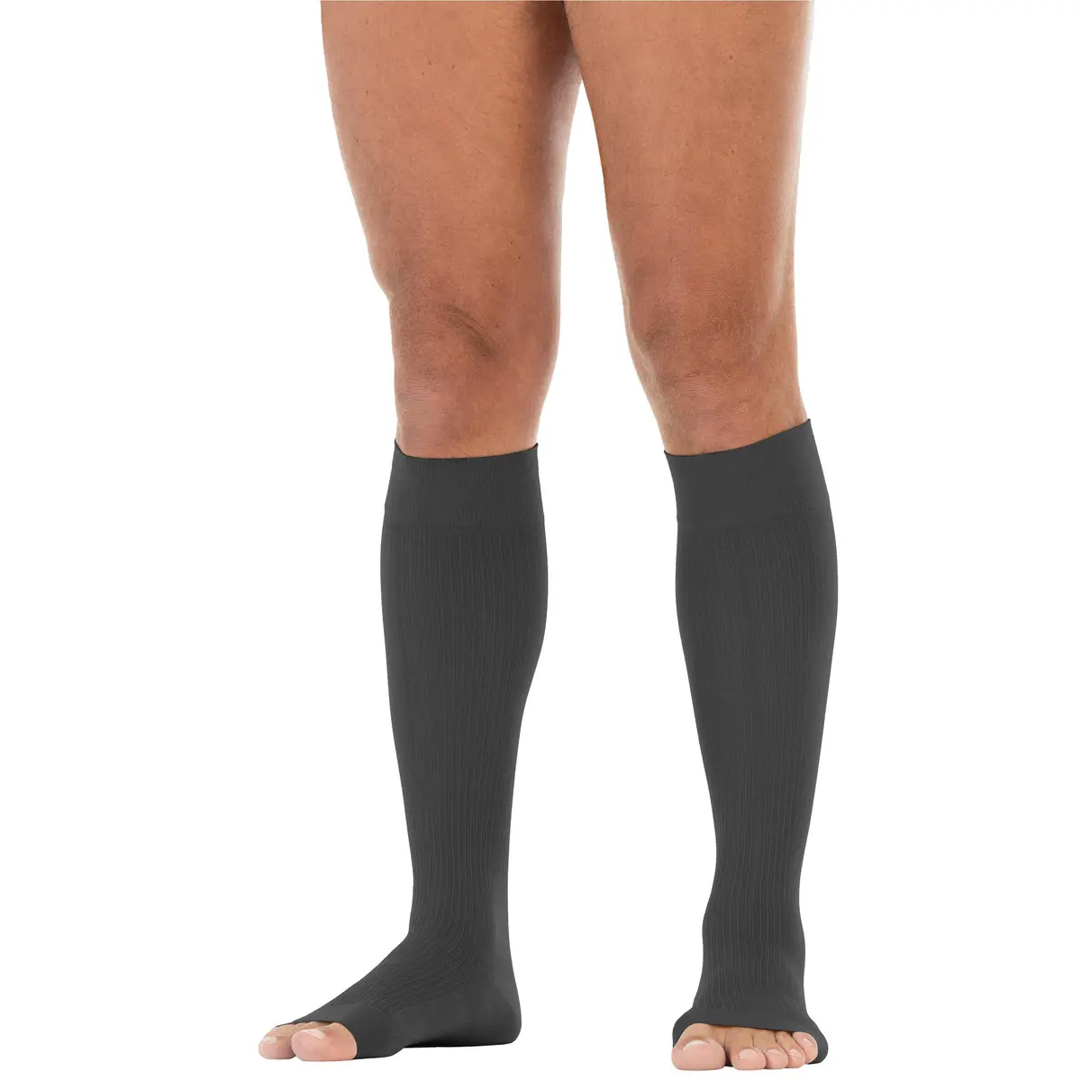 JOBST For Men Knestrømpe Uten Tå Klasse2, Small, sort, 1 par