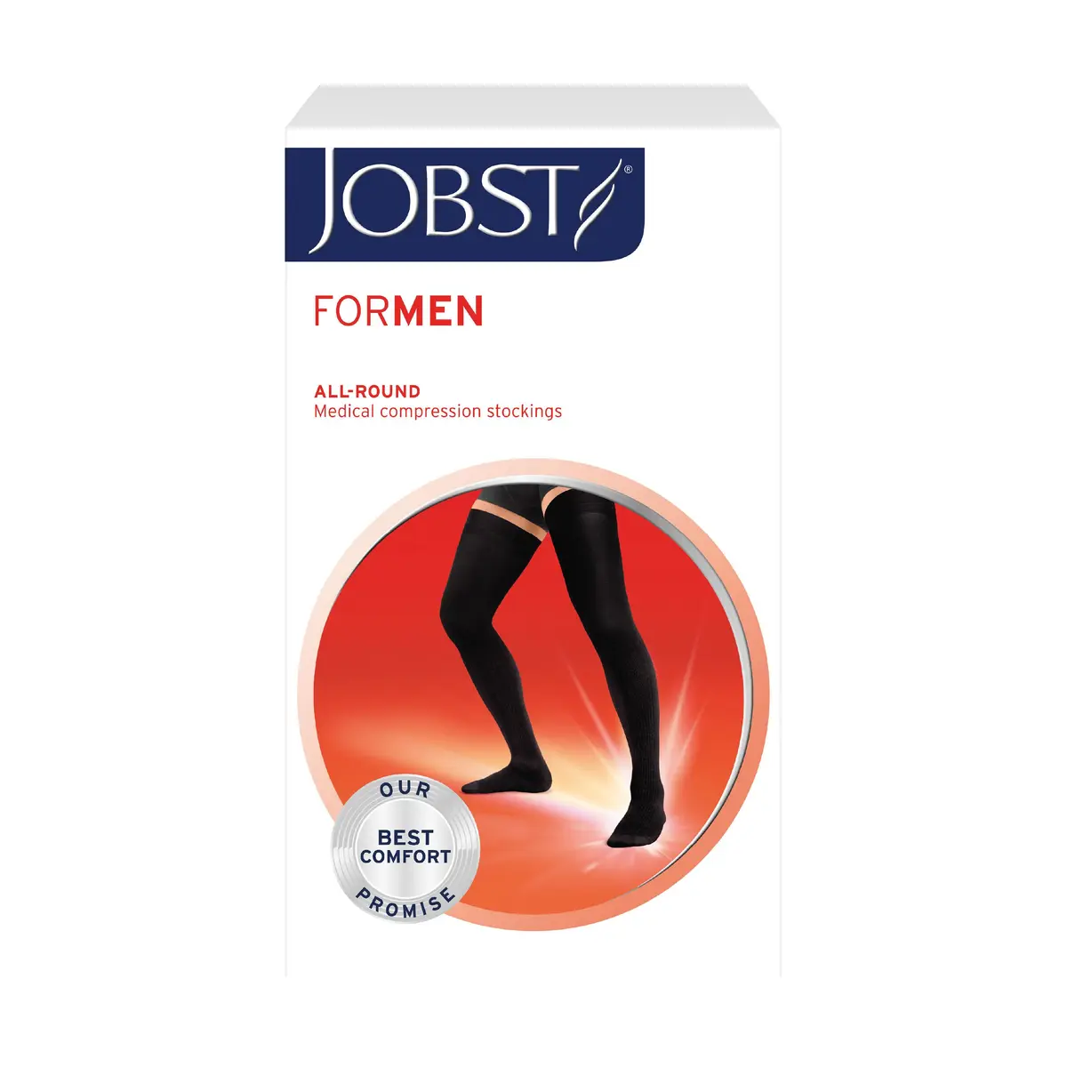 JOBST For Men Lårstrømpe Klasse2, X-Large, sort, 1 par
