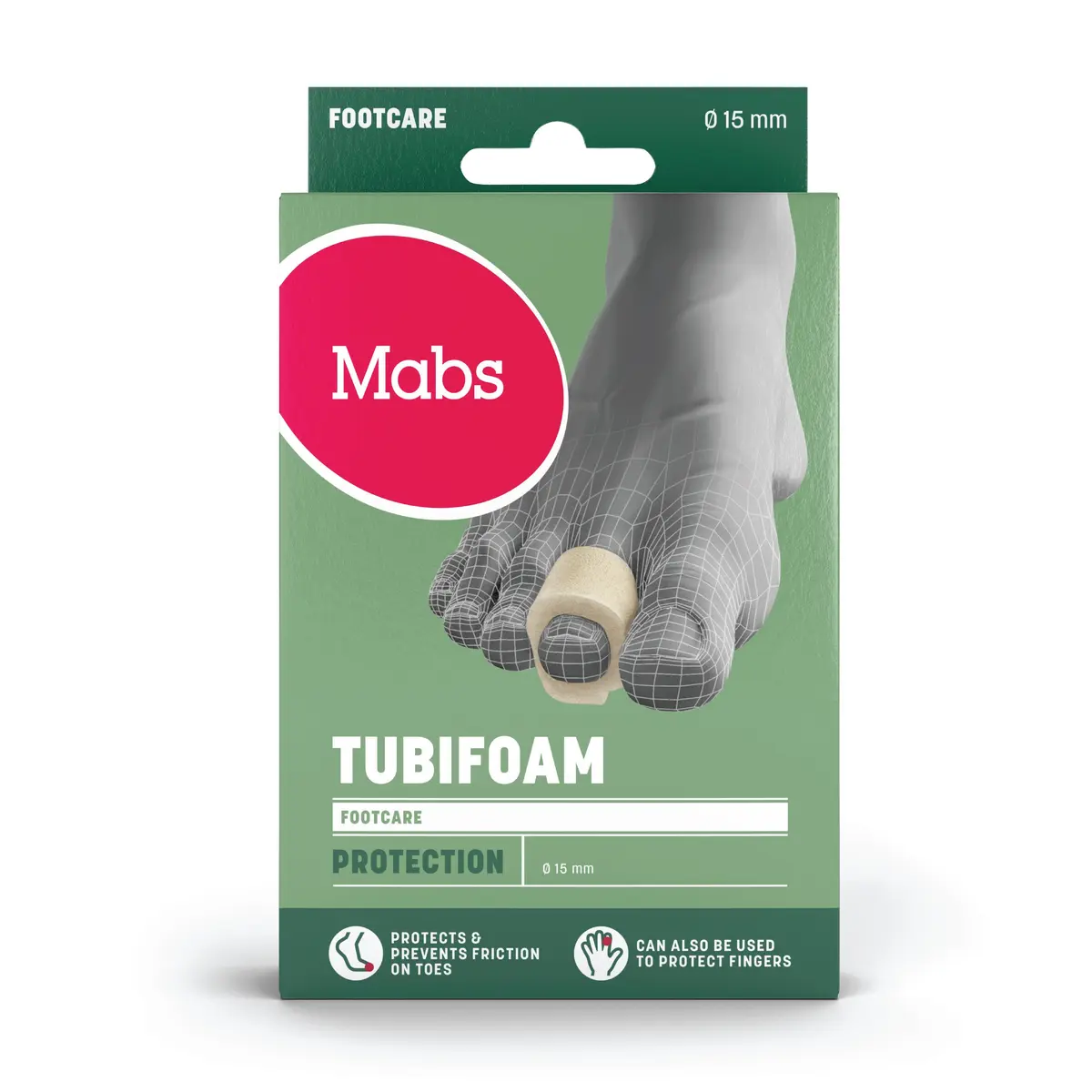 Mabs Mabs Tubifoam 15 mm x 10 cm, 2 stk.