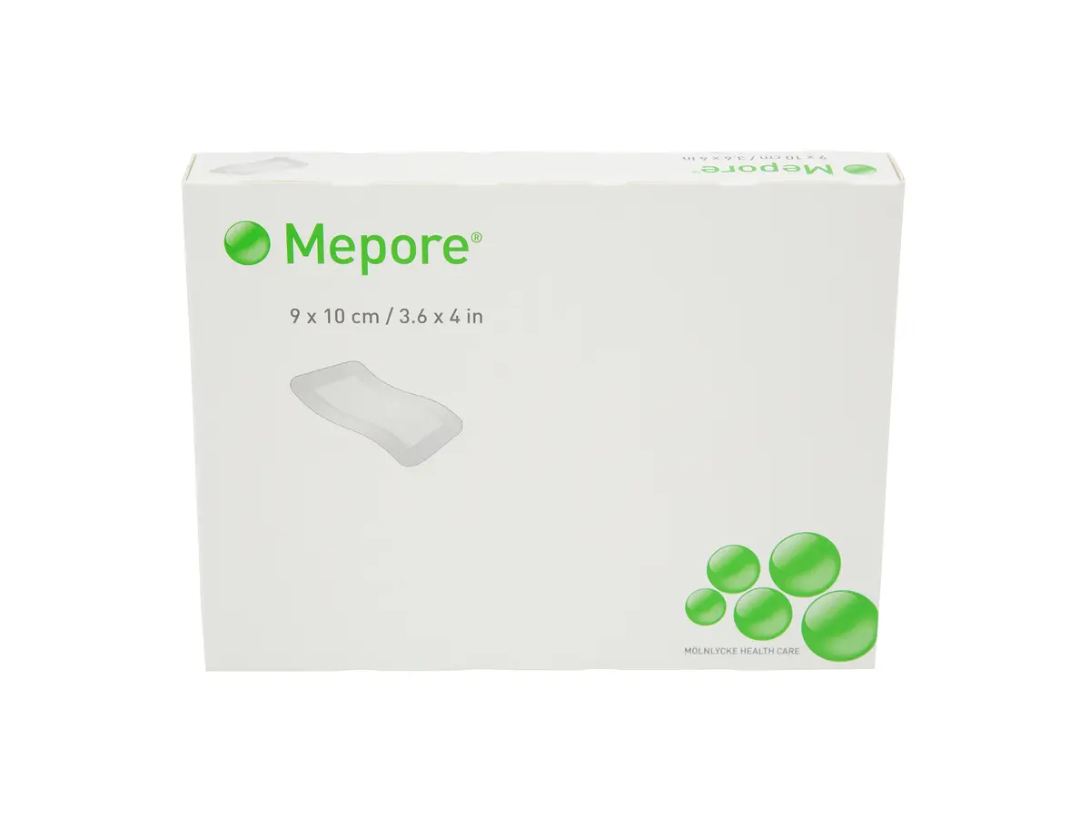 Mepore Mepore Selvheftende kompress, Steril, 9 cm x 10 cm, 5 stk.