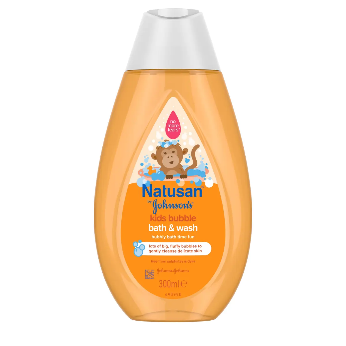 Natusan by Johnson's® Kids Bubble Bath & Wash, 300 ml