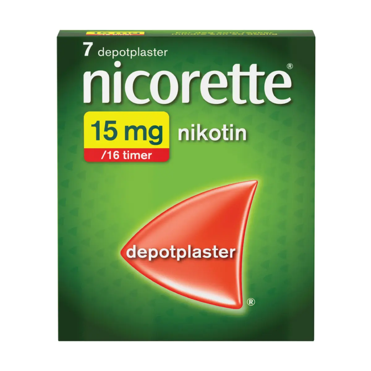 Nicorette 15 mg/16 timer depotplaster, 7 stk.