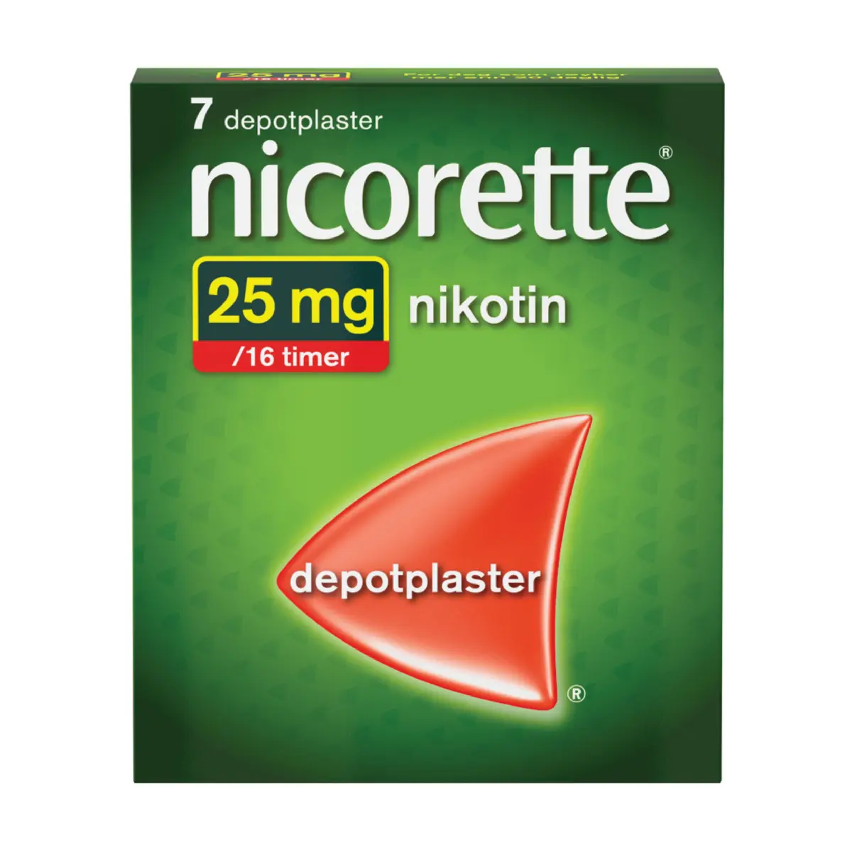 Nicorette 25 mg/16 timer depotplaster, 7 stk.