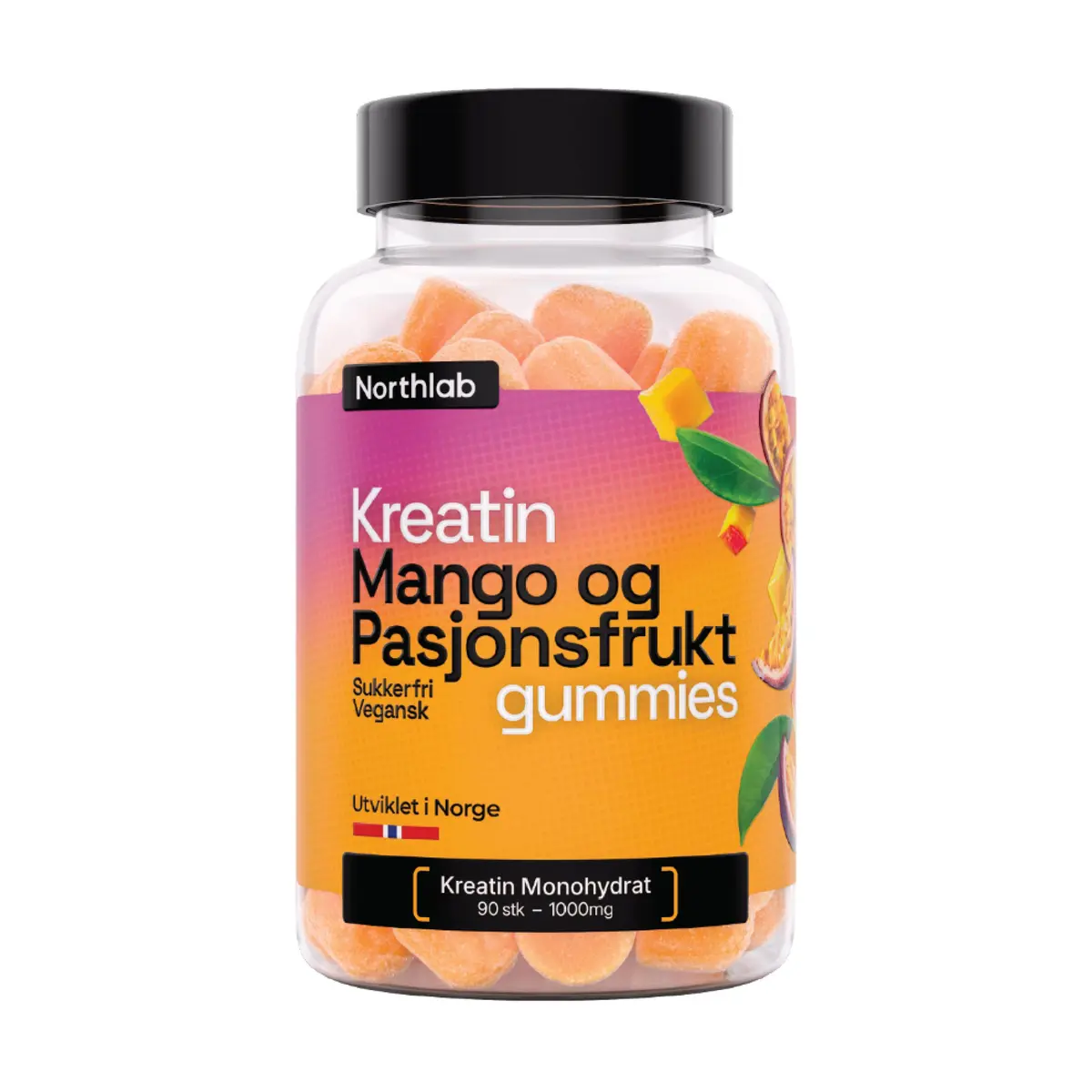 Northlab Kreatingummies, Mango og pasjonsfrukt, 90 stk.