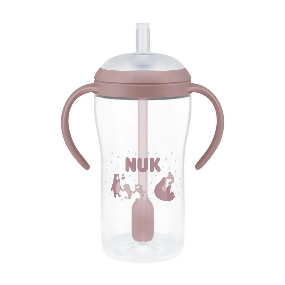 NUK Perfect Match Bear Straw 260ml bottle, 8 mnd+, 260 ml