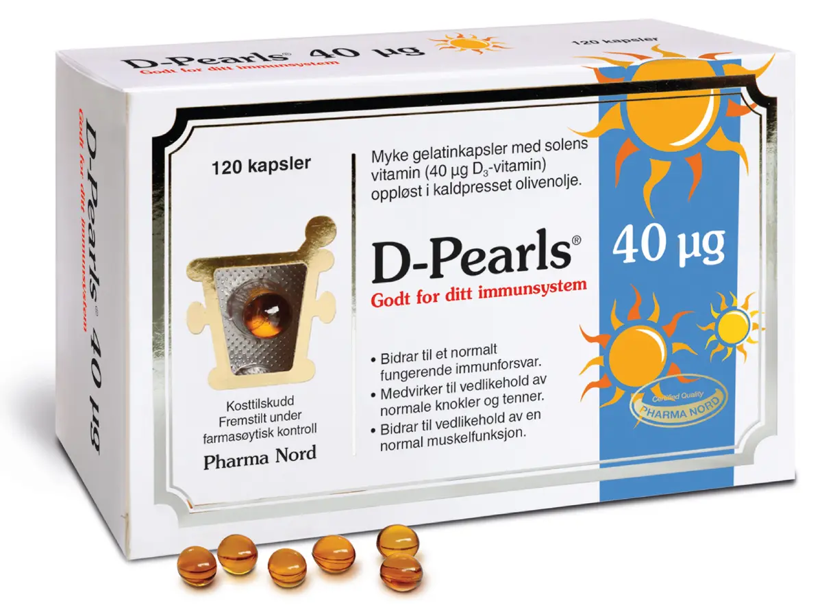 Pharma Nord Bio-D-Pearls 40 µg, 120 stk.