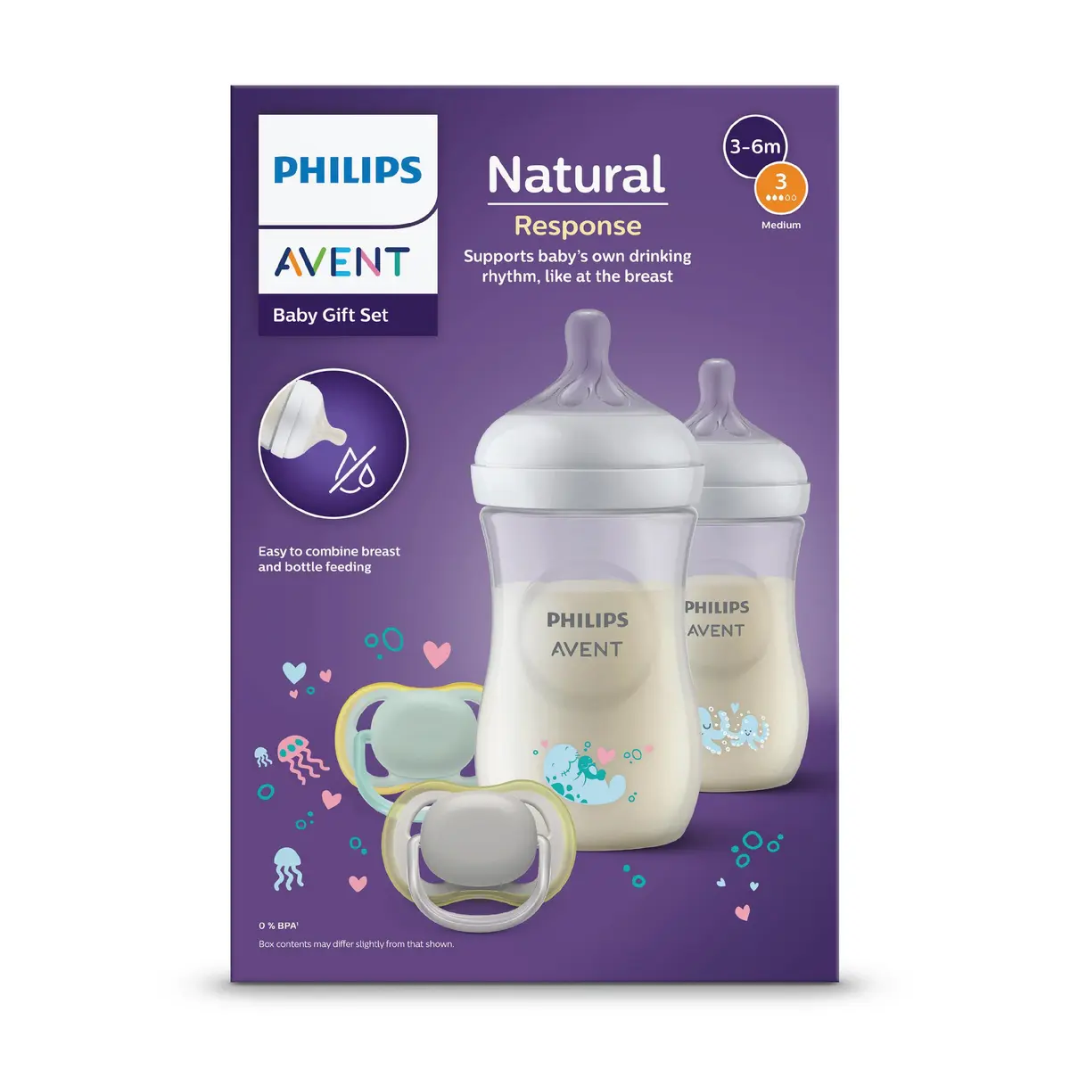 Philips Avent Natural Deco Gift Set, 3-6 mnd, 1 sett