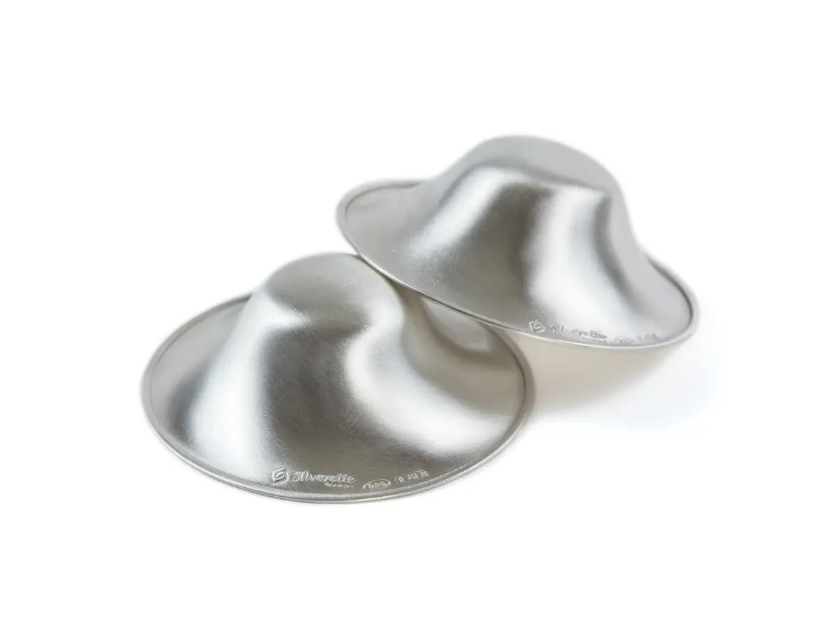 Silverette Brystknoppbeskyttere i sølv, Medium, 2 stk.