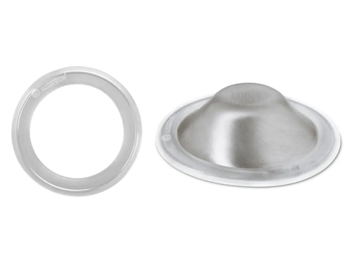Silverette Kit med brystknoppbeskyttere og silikonring, Medium, 1 sett
