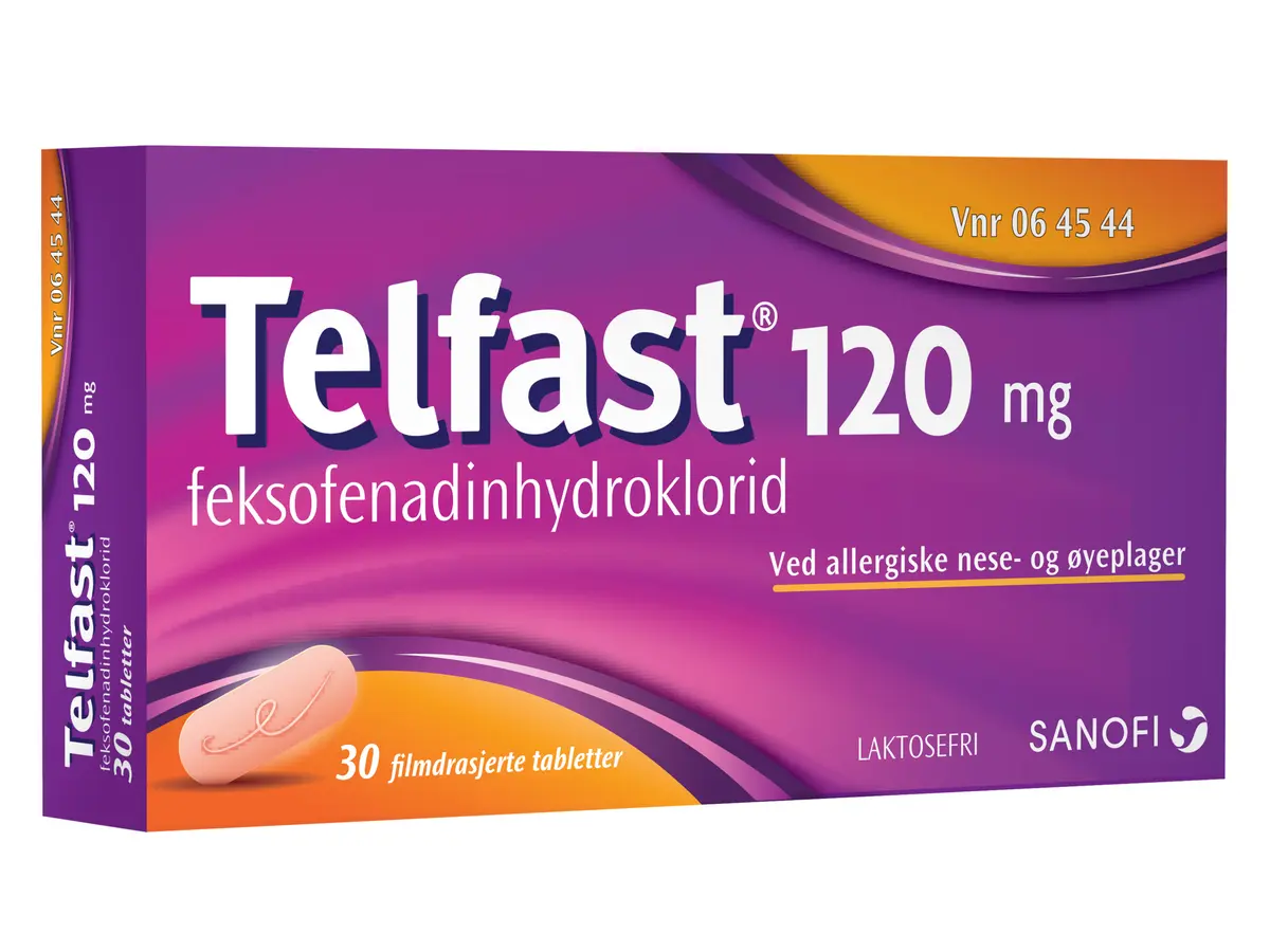 Telfast 120 mg tabletter, 30 stk.